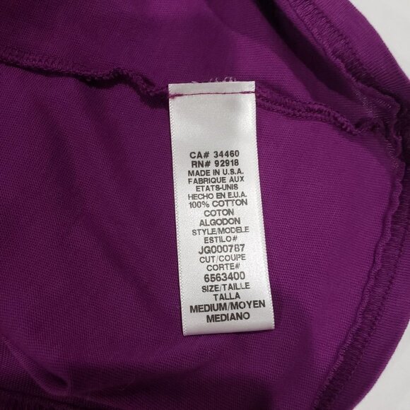 Juicy Couture Basic Short Sleeves Purple Top Size Medium - Picture 7 of 10